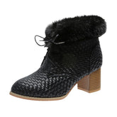 Block - heeled warm high heels - Serenity Spaces