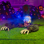 Halloween Groundbreaker Animated Halloween Decorations Zombie with Creepy Sound and Flashing Eyes,Outdoor Scary Halloween Yard Decorations,Haunted House Decorations