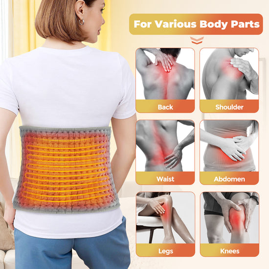 Back Heating Support Belt Heated Waist Brace With Adjustable Temperature Warm Back Belt Abdomen Warmer Lumbar Support Pad - Serenity Spaces