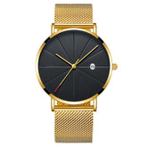 Simple calendar watch male creative waterproof quartz watch - Serenity Spaces