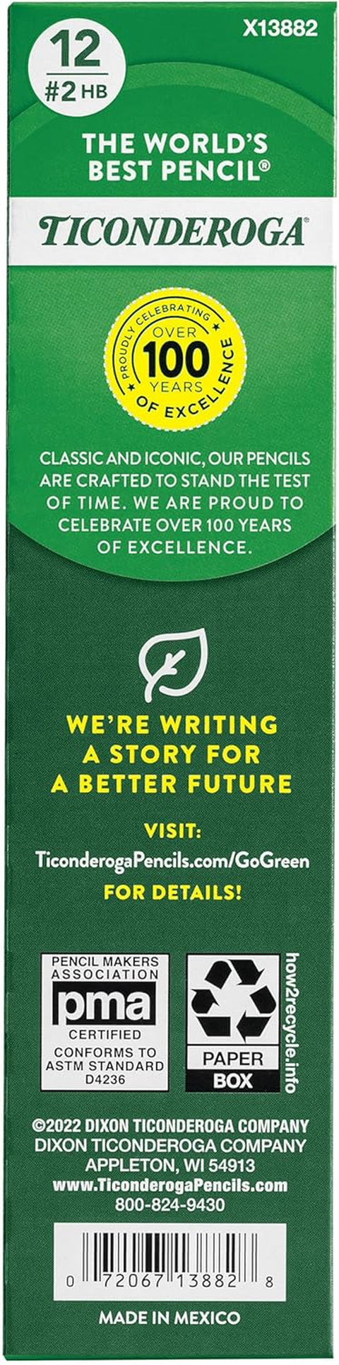 Wood-Cased Pencils, Unsharpened, #2 HB Soft, Yellow, 12 Count