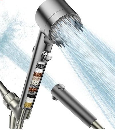 The Third Gear Adjustable Strong Supercharged Shower Head Household Bath Shower Hose Shower Head - Serenity Spaces