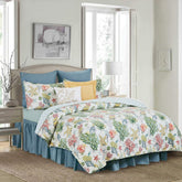 Shellwood Sound King 3 Piece Quilt Set Summer Beach Ocean Coastal Reversible Machine Washable Lightweight Bedspread Coverlet King 3 Piece Set Blue - Serenity Spaces