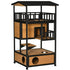 Wooden Outdoor Cat House, Wild Cat Shelter Kitten Tree - Serenity Spaces