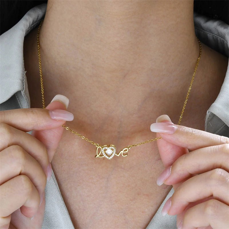 Valentines Day Gift New Titanium Steel Necklace Fashion New Love Smart Necklace Female Clavicle Chain Fashion Jewelry Woman - Serenity Spaces