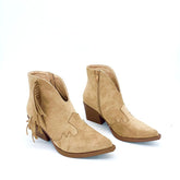 Medium heel thick heel tassel boots - Serenity Spaces