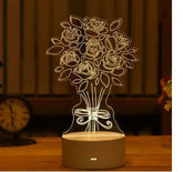 3D Lamp Acrylic USB LED Night Lights Neon Sign Lamp Xmas Home Decorations For Room Decor Valentines Day Gifts - Serenity Spaces