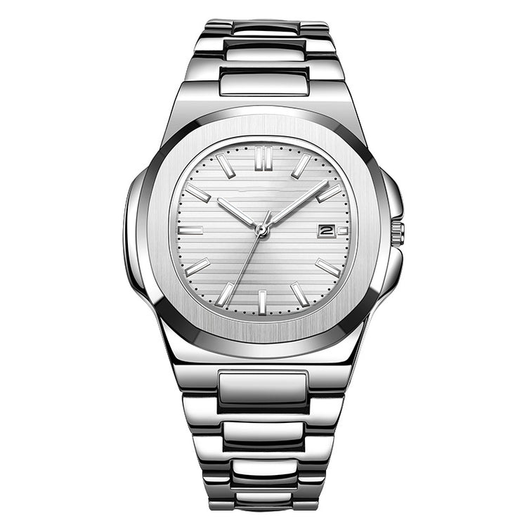 Fashion Steel Belt Calendar Luminous Watch Men - Serenity Spaces