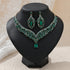 Rhinestone Pearl Earrings And Necklace Set Women - Serenity Spaces