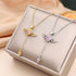 Moving Cupid Heart Angel Wings Tassel Necklace With Crystal Clavicle Chain Women Jewelry Gift Valentine's Day - Serenity Spaces