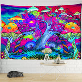 Dream Mushroom Psychedelic Rug Boho Home Decor - Serenity Spaces