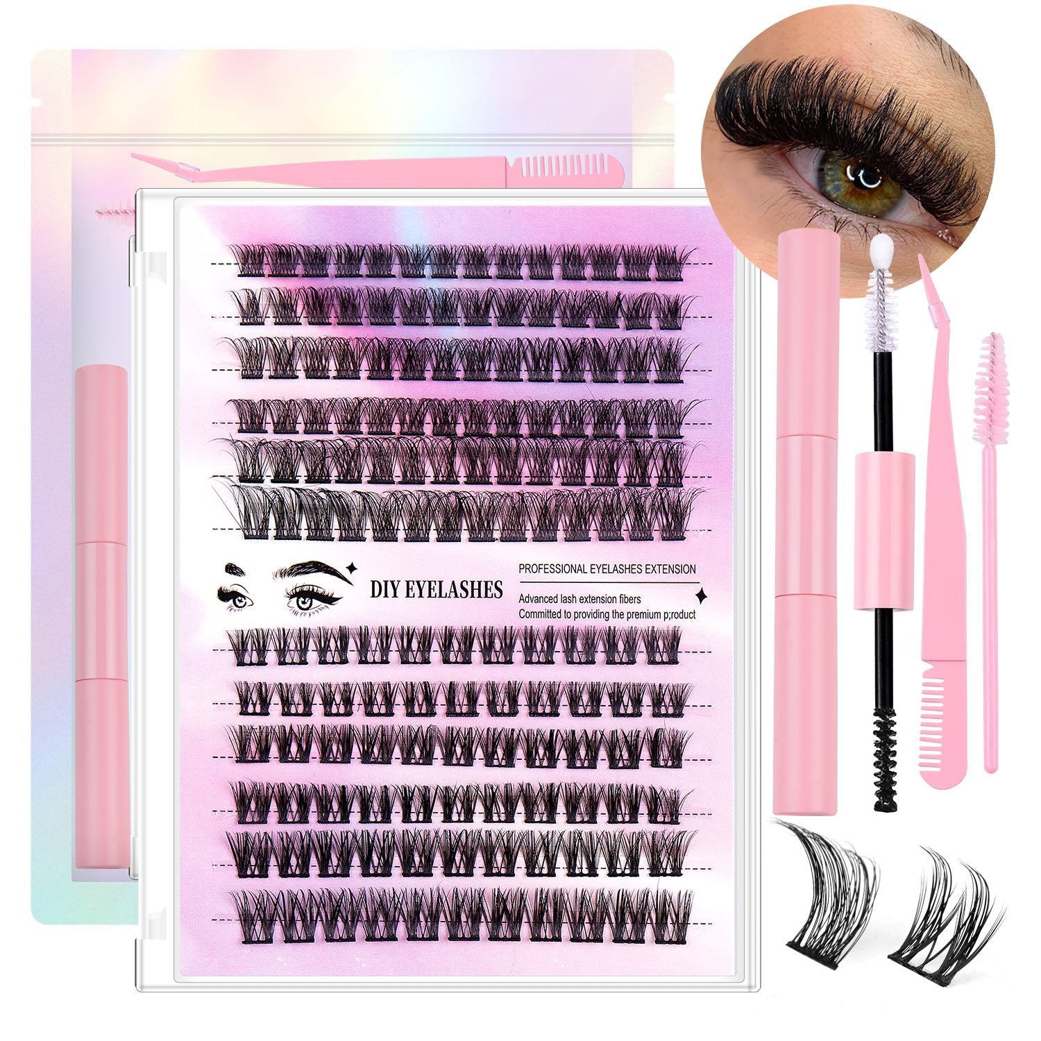12 Rows Of 150 Segmented Lashes In Clusters - Serenity Spaces