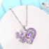 Ins Butterfly Love Necklace With Rhinestones Fashion Personality Hollow Heart - shaped Clavicle Chain Pendant Necklace For Valentine&