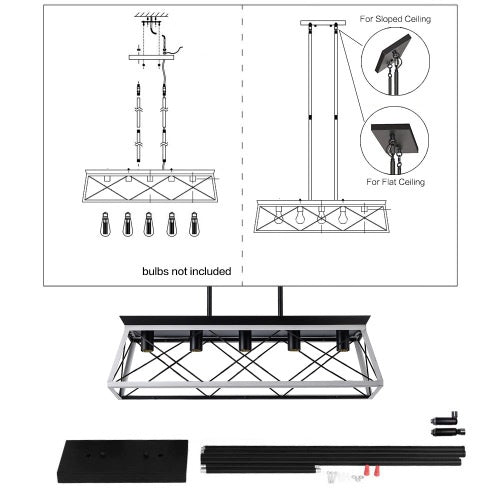 5 Lamps Farmhouse Chandelier Dining Room White - No Bulbs Unavailable Platform - Temu - Serenity Spaces