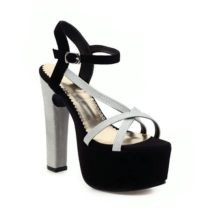 Sexy sandals with waterproof platform buckle - Serenity Spaces