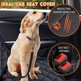 Dog Car Seat Cover, Back Seat Cover for Dogs Pet Car Seat Protector Waterproof Bench Car Seat Cover, Non - Slip Reat Seat Cover Fits Middle Armrest for Most Cars Trucks Suvs - Black - Serenity Spaces