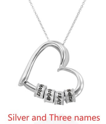 Personalized Heart Necklaces Women Jewelry Custom Name Necklaces & Pendants Mothers Day Gift - Serenity Spaces