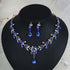 Rhinestone Pearl Earrings And Necklace Set Women - Serenity Spaces
