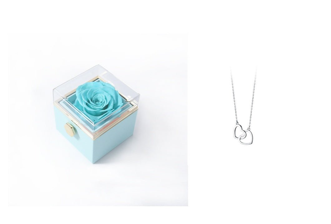 Fashion Acrylic Rotating Rose Jewelry Box - Serenity Spaces