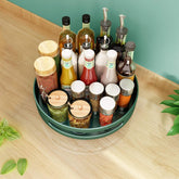 Lazy Susan Organizer Metal Steel Turntable, Rotating Spice Racks for Pantry Cabinet Cupboard Organizer Table 10 Inch Dark Green - Serenity Spaces