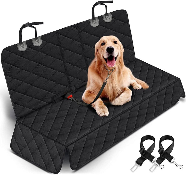 Dog Car Seat Cover, Back Seat Cover for Dogs Pet Car Seat Protector Waterproof Bench Car Seat Cover, Non - Slip Reat Seat Cover Fits Middle Armrest for Most Cars Trucks Suvs - Black - Serenity Spaces