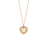 High - grade Love Light Luxury Pendant Jewelry Stainless Steel 18k Gold Plating Vintage Shell Love Necklace - Serenity Spaces