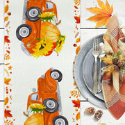 Thanksgiving Table Runner, Fall Decor Table Runners 72 Inches Long Pumpkin Sunflower Decor Fall Leaves for Thanksgiving Kitchen Dining Indoor Outdoor Activities (13" X 72")