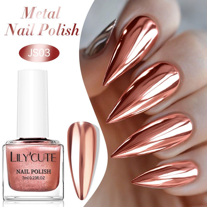 Quick - dry Metallic Mirror Nail Polish, No Baking Required - Serenity Spaces