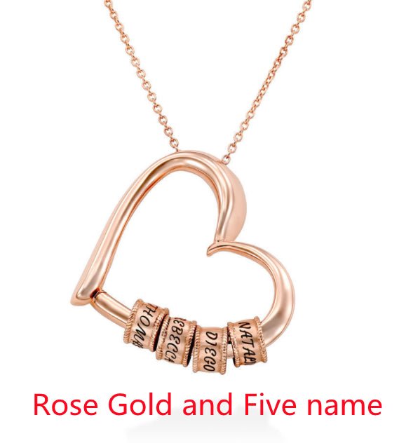 Personalized Heart Necklaces Women Jewelry Custom Name Necklaces & Pendants Mothers Day Gift - Serenity Spaces