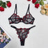 Lace Steel Bracket Transparent Mesh Sexy Lingerie Set - Serenity Spaces