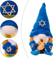 Hanukkah Gnomes Decorations 2 Pack - 11" Chanukah Gnomes Plush Decorations for Home & Table Centerpieces