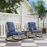 Rattan Chaise Lounge Chair, Wicker Patio Furniture Set - Serenity Spaces