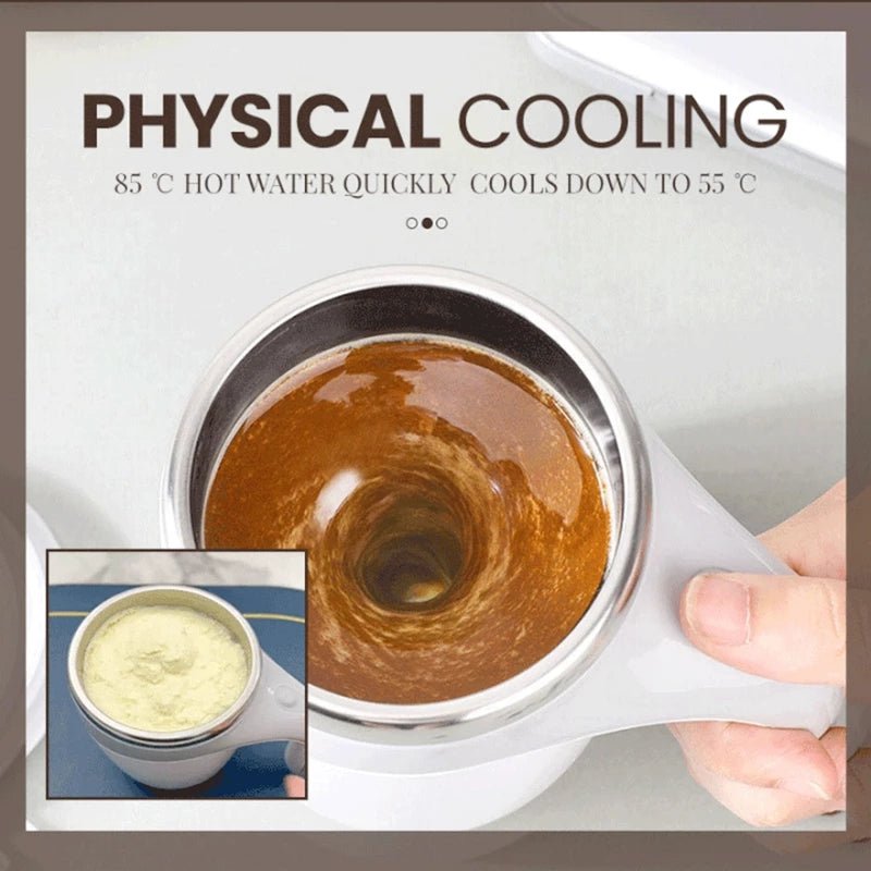 Rechargeable Model Automatic Stirring Cup Coffee Cup High Value Electric Stirring Cup Lazy Milkshake Rotating Magnetic Water Cup - Serenity Spaces