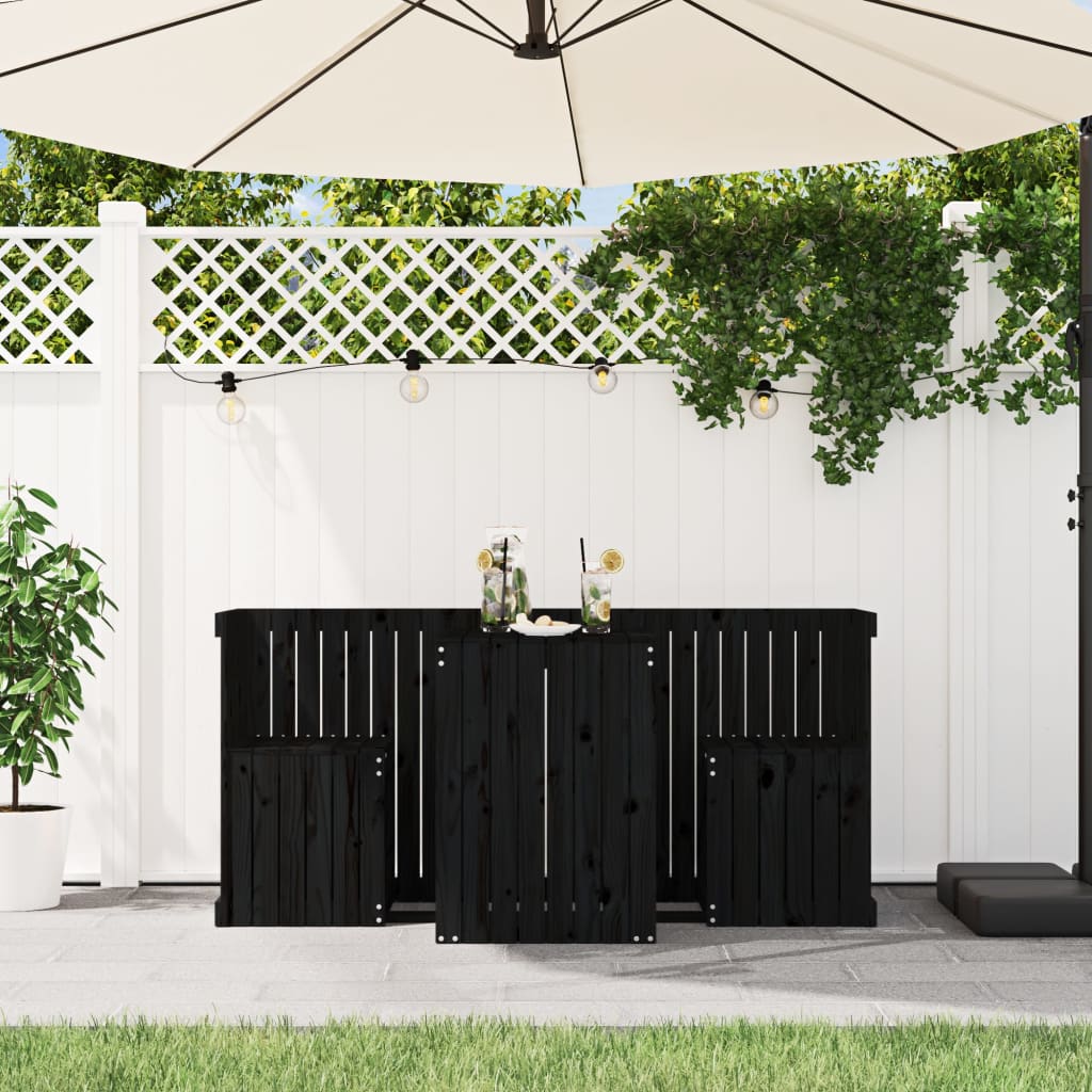 Balcony Furniture Set 2 - Seater Solid Pine Wood - Serenity Spaces