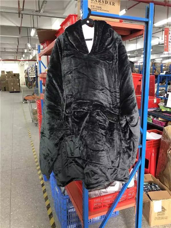 USB Heated Wearable Blanket Oversized Lazy Hoodie With Large Heating Area Back Cozy Warm Sherpa Hoodie Blanket No Battery Pack - Serenity Spaces