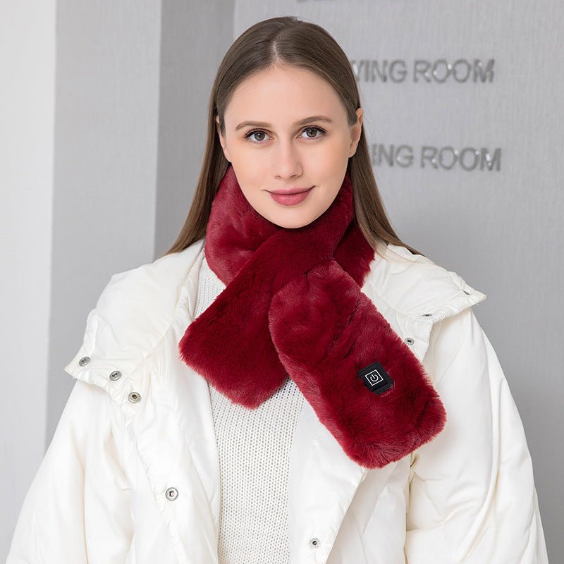 Heating Scarf USB Electric Heated Neck Wrap Heating Pad Pain Relief Three - gear Temperature Control Neck Warmer For Women Men - Serenity Spaces