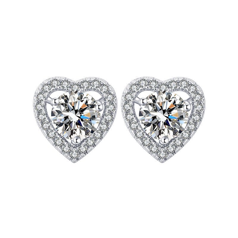 Love Design Silver Necklace Earrings Ring Suit Women - Serenity Spaces