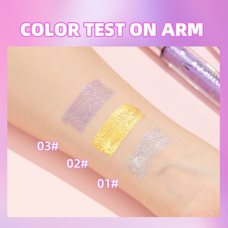 Violet Glitter Lash Mascara Diamond Mascara Thick Shiny Eyelash Curling Extension Makeup Waterproof Fast Dry Sequins Eye Black - Serenity Spaces
