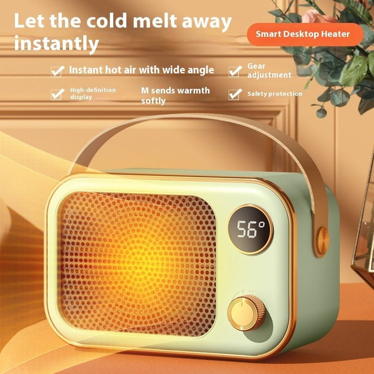High - power Digital Display Warm Air Blower Desktop Office Small Heater - Serenity Spaces