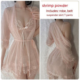 Ruoruo Sexy Lingerie Sexy Pure Color Mesh See - through Sling Women - Serenity Spaces