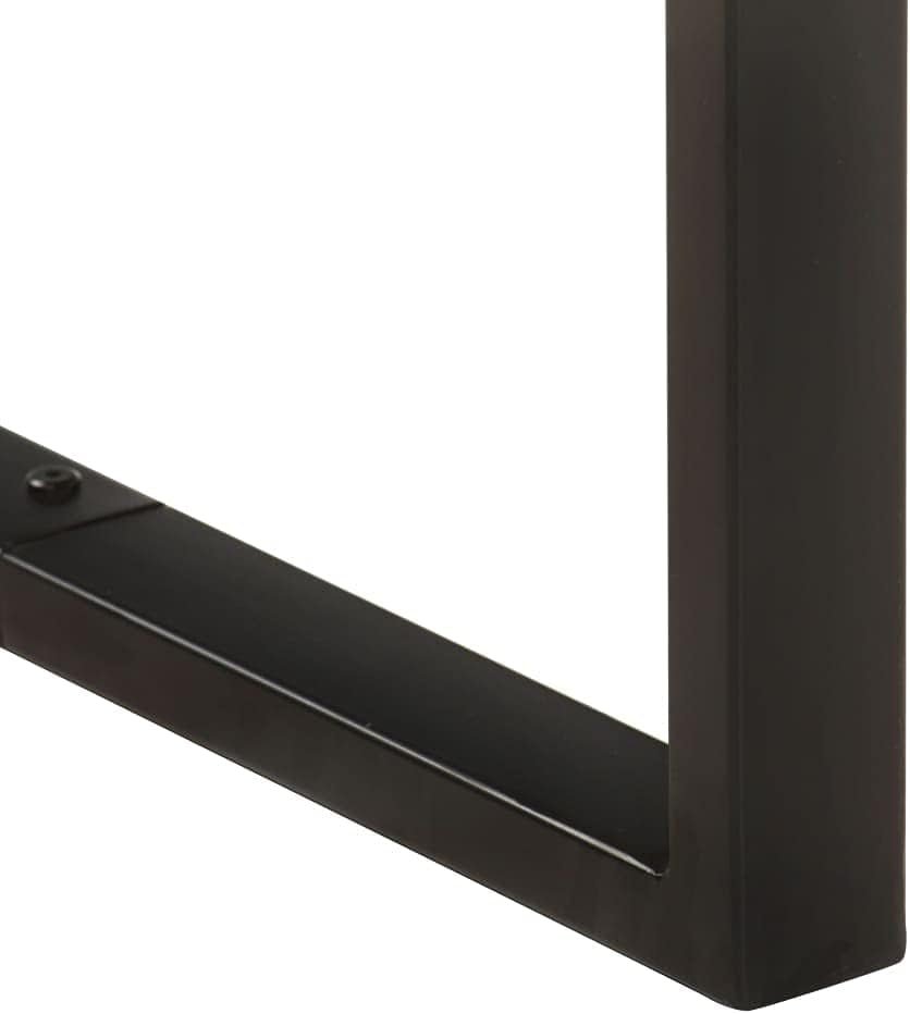 Dining Table with Solid Acacia Wood Table Top and Metal Black Table Leg for Kitchen,Dining Room Home Furniture 70.9"X35.4"X29.9"(Lxwxh) - Serenity Spaces