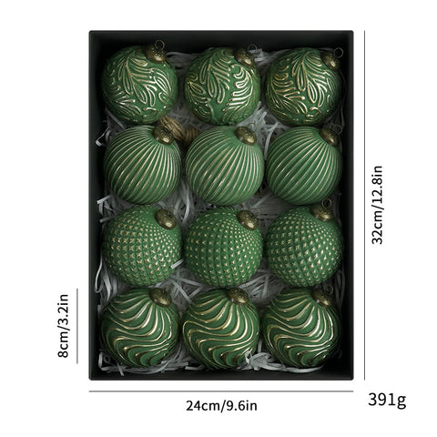 8cm Ancient Christmas Ball Decorative Ornaments