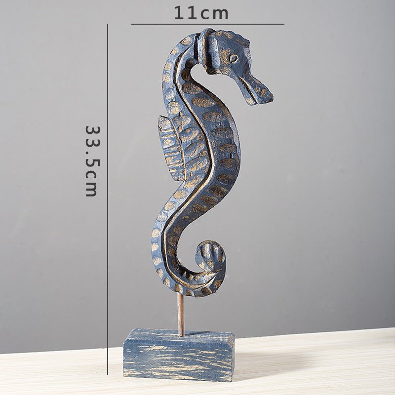 Home decor starfish seahorse conch living room - Serenity Spaces