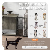 PawHut Indoor Dog Crate Furniture End Table W/ Plush Washable Cushion, Lockable Door, For Medium Dogs - Serenity Spaces
