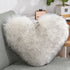 Throw Pillows Heart Shape Long Plush Fluffy Shaggy Cushion Cover Sofa Cushions Decorative Pillow Covers Pillowcase White - Serenity Spaces