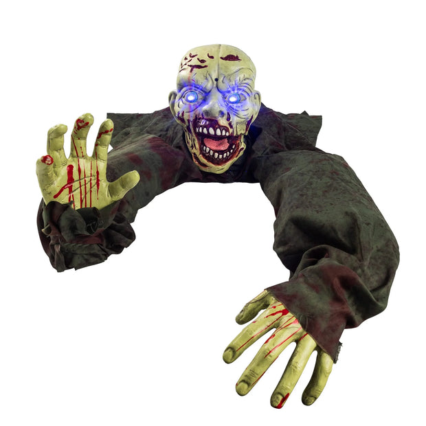 Halloween Groundbreaker Animated Halloween Decorations Zombie with Creepy Sound and Flashing Eyes,Outdoor Scary Halloween Yard Decorations,Haunted House Decorations