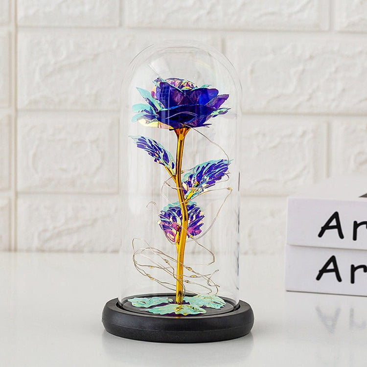 Preserved flower glass cover rose flower glass cover gift gifts - Serenity Spaces
