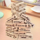 Couple Game Night Intimacy Block Tower Jenga Game Valentine Tumbling Tower Stacking Blocks Game Party Interactive Games 18 - Serenity Spaces