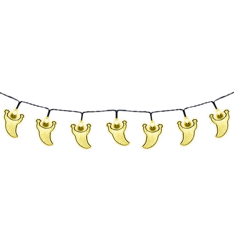 LED String Light, 10Ft Hanging Ghost String Lights Battery Powered Halloween Lights for Halloween Party Indoor Outdoor Thanksgiving Decorations, Yellow