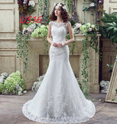 Bride Trailing Wedding Dress Sexy Lace Mermaid Wedding Dress - Serenity Spaces